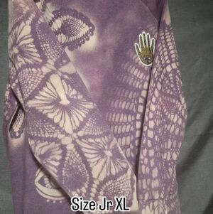 Purple Tie-Dye Sweatshirt with Hand Patch